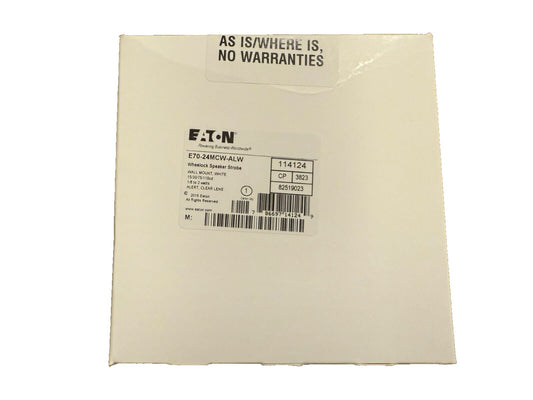Eaton Wheelock E70-24MCW-ALW Speaker Strobe Alert Text Clear Lens (NEW IN BOX)