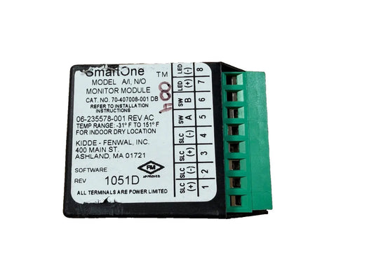 Kidde-Fenwal A/I 70-407008-001 DB SmartOne Monitor Module Kidde-Fenwal
