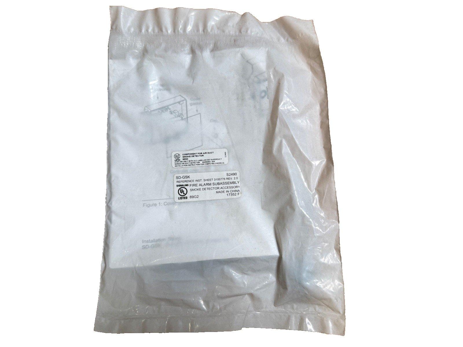 Sealed fire alarm subassembly smoke detector accessory in plastic packaging, UL listed for air duct use