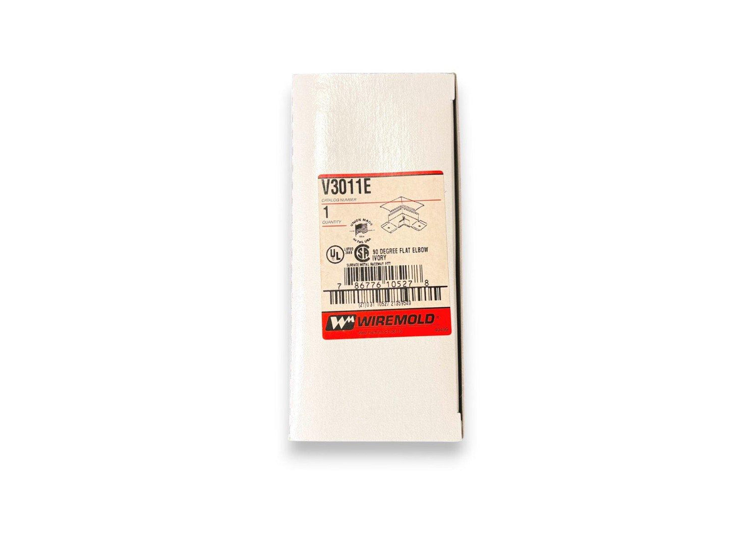 Legrand Wiremold V3011E 90 Degree Flat Elbow Ivory (NEW IN BOX)
