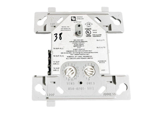 Silent Knight IDP-Monitor Module for fire alarm systems, UL listed, with address dials and wiring terminals