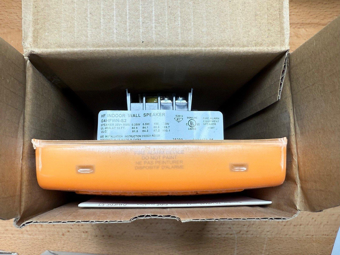 EST Edwards G4HFWN-S2 Fire Alarm Speaker Wall White (NEW IN BOX)