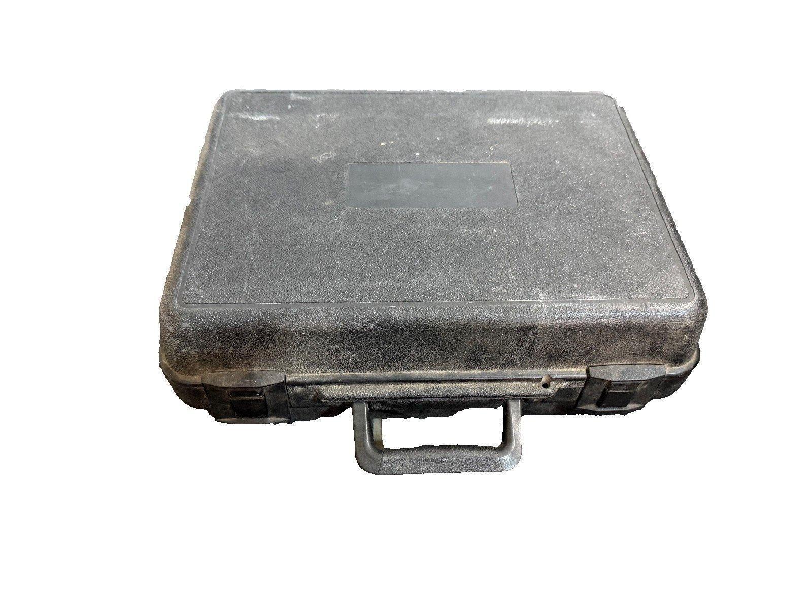 Used rugged black plastic case for fire alarm equipment storage and transport