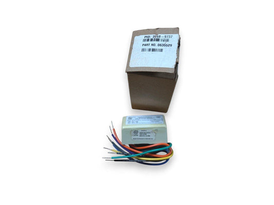 Fire alarm signaling device with multi-colored wires and original packaging, part no. 0635529