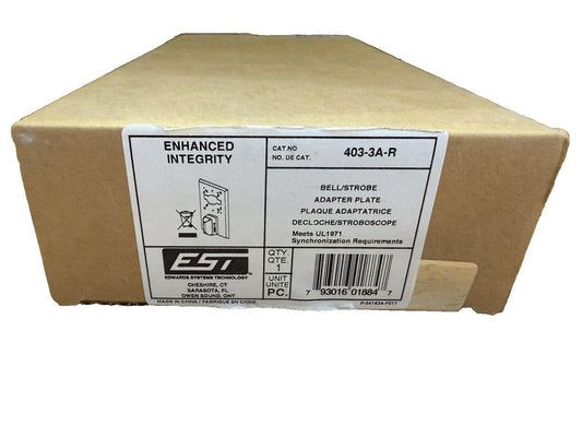 EST 403-3A-R Bell Strobe Adapter Plate for fire alarm systems, meets UL1971 standards