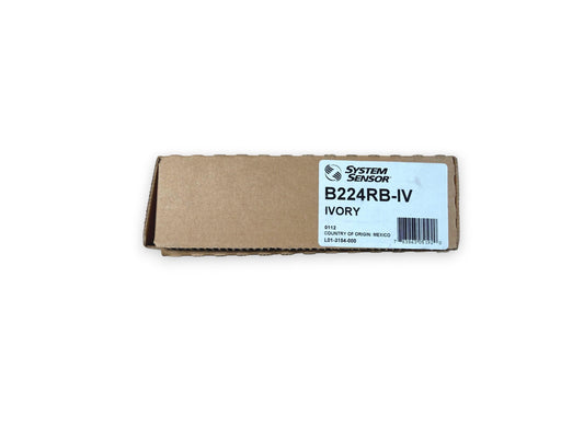 System Sensor B224RB-IV ivory fire alarm device in original packaging, new surplus equipment