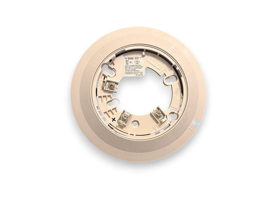 System Sensor 8210LP fire alarm detector base for open area protection, beige mounting base with wiring terminals