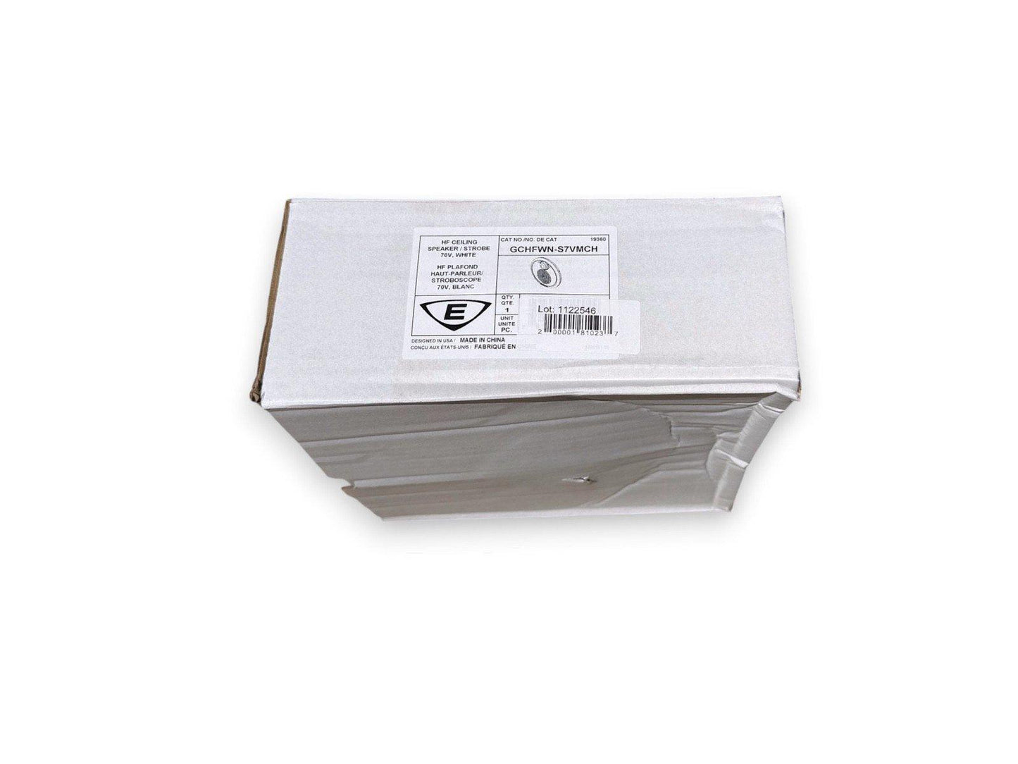 HF ceiling speaker strobe 70V white fire alarm device in packaging