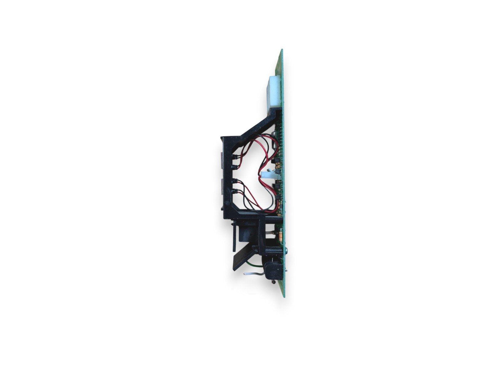 Fire alarm control module with circuit board and wiring, for fire safety systems