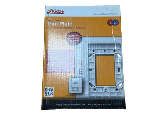 Kidde EG1T Fire Alarm Genesis Trim Plate White (NEW IN BOX) Kidde