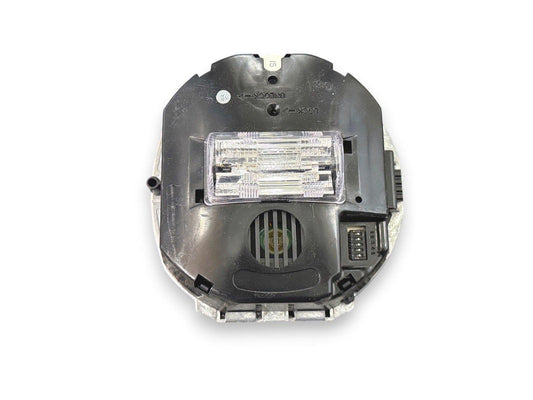 Fire alarm strobe light with clear lens and mounting base, used fire safety equipment