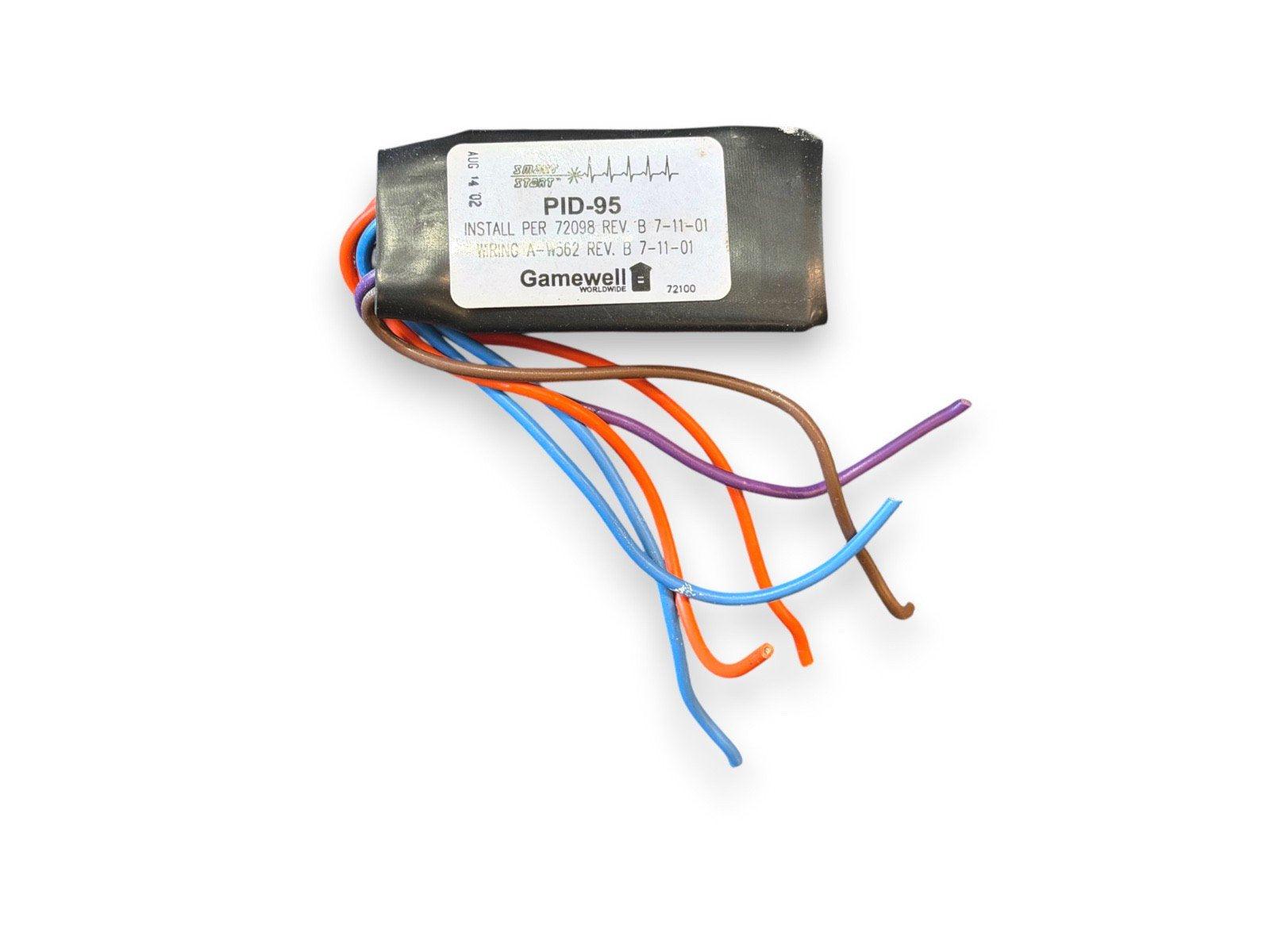 Gamewell PID-95 fire alarm module with multi-colored wiring for commercial fire safety systems
