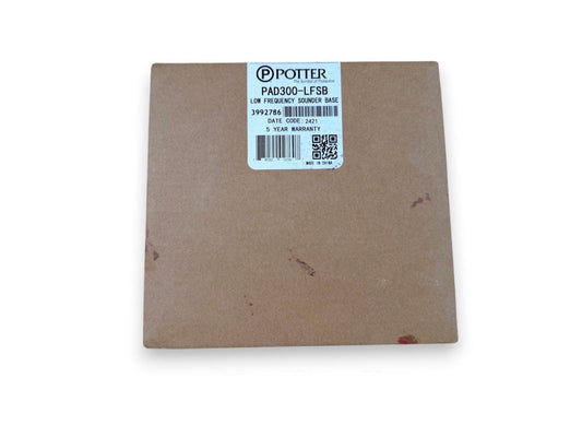 Potter PAD300-LFSB low frequency sounder base in original packaging, fire alarm equipment