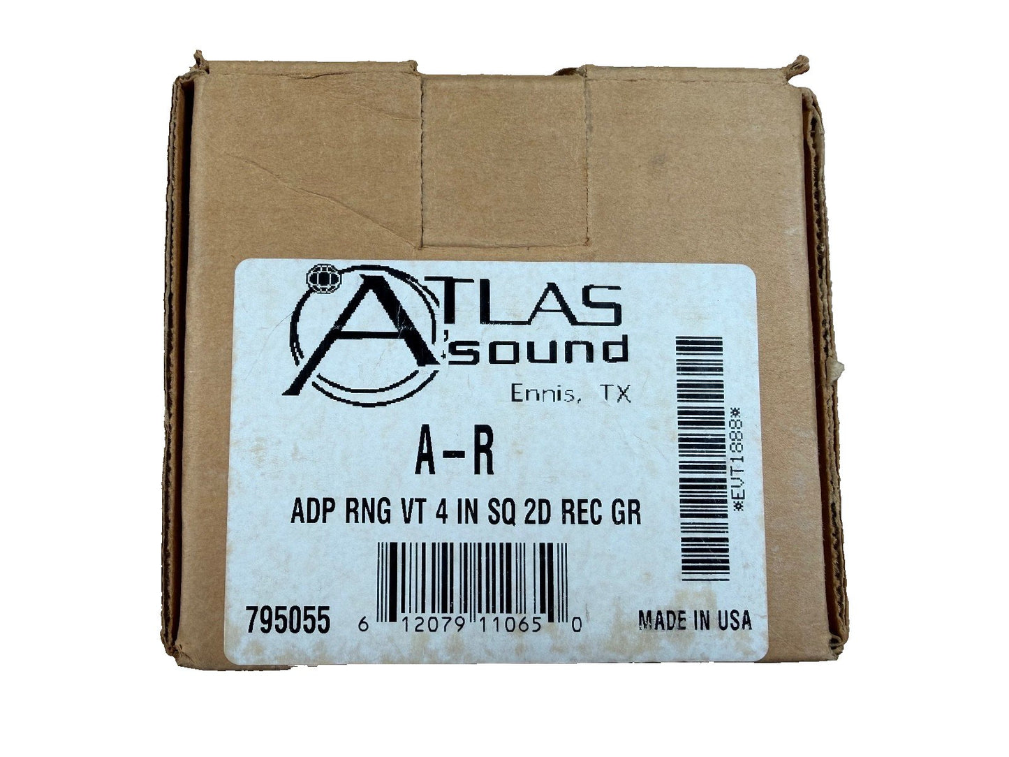 Atlas Sound A-R Adapter Ring For Recessed Speaker Mounting (NEW IN BOX)