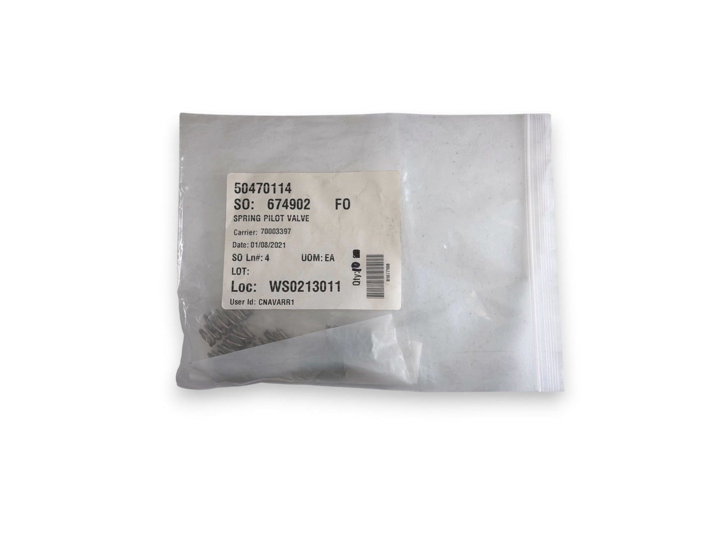 LOT OF 10 Kidde-Fenwal 50470114 Pilot Valve Spring (NEW)