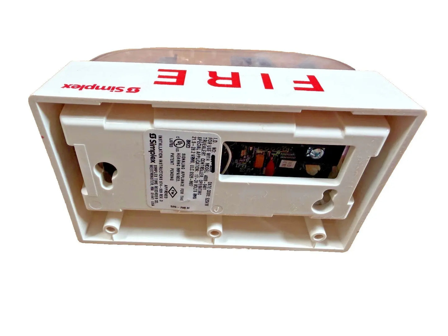 Simplex 4906-9204 Fire Alarm Strobe Ceiling White Simplex