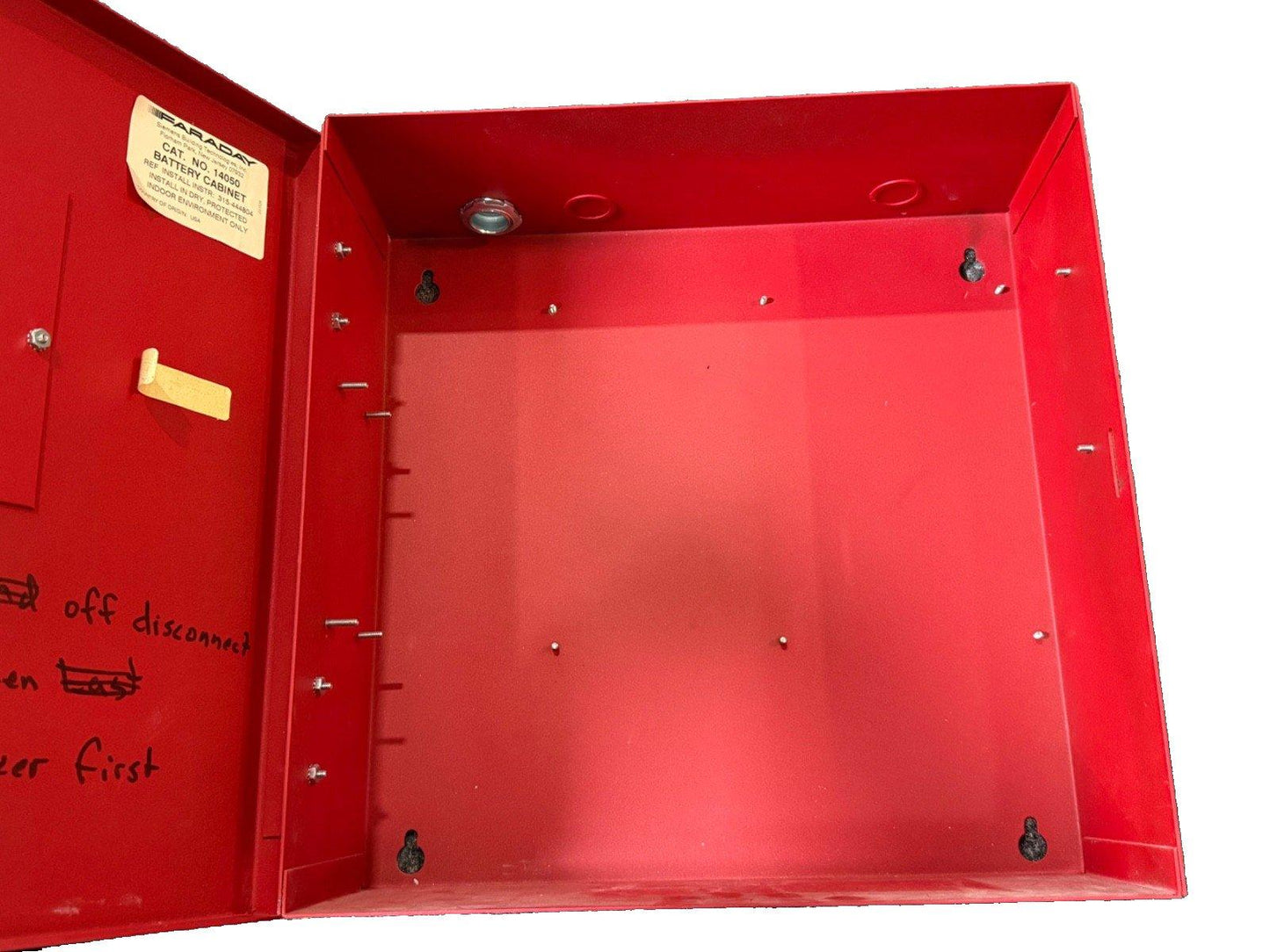 Faraday 14050 Battery Cabinet Fire Alarm System Control Red
