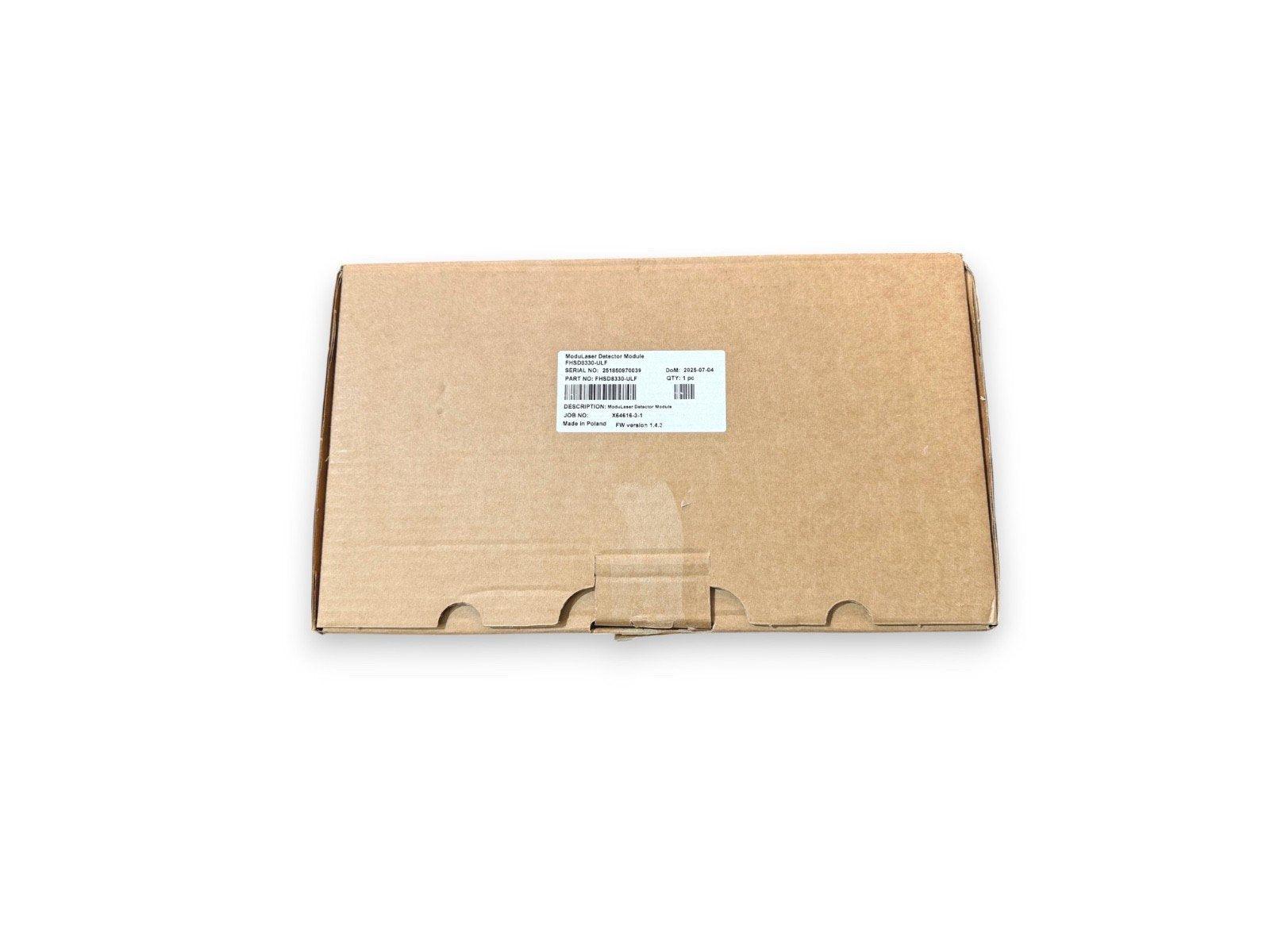 ModuLaser Detector Module FHS08330-ULF in cardboard packaging, fire alarm equipment part