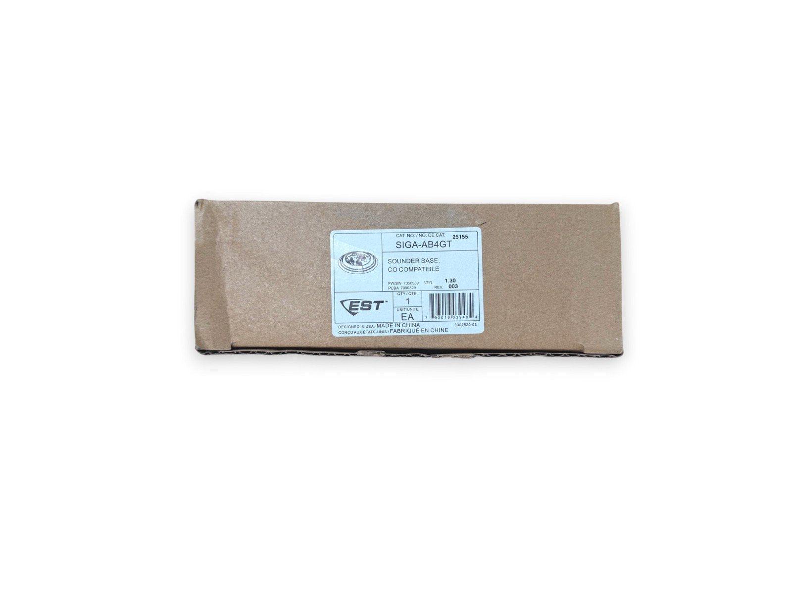 EST SIGA-AB4GT sounder base, CO compatible fire alarm component in original packaging
