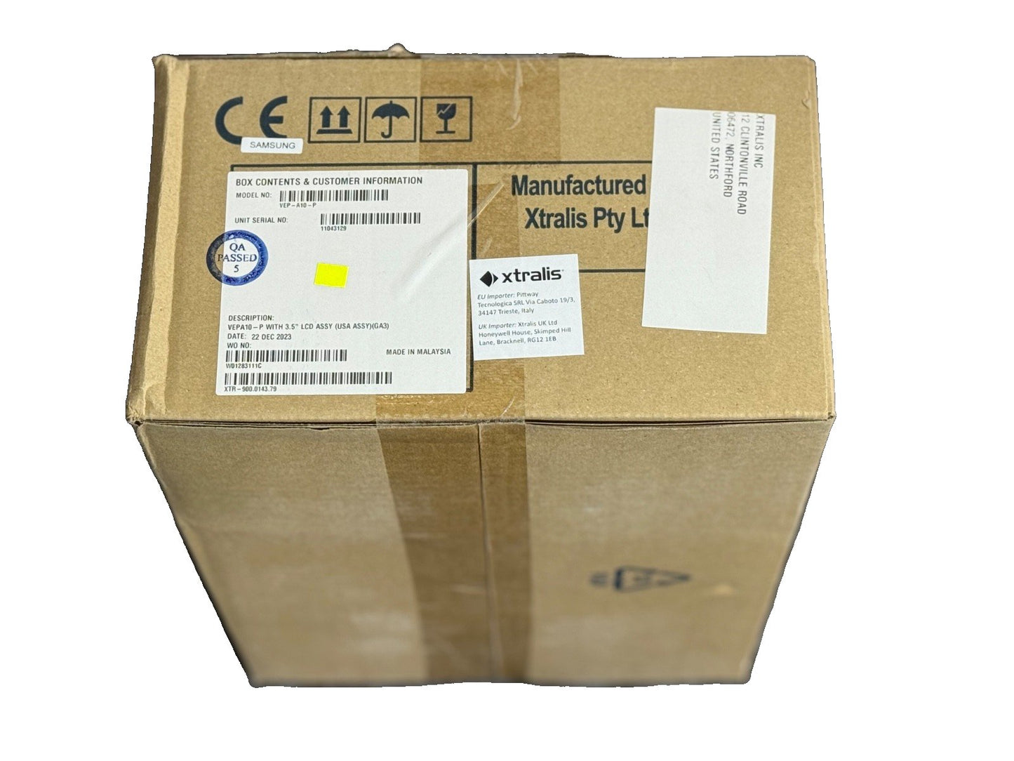 Xtralis VESDA VEP-A10-P VESDA-E VEP with 3.5” Display 4 Pipe  (NEW IN BOX)