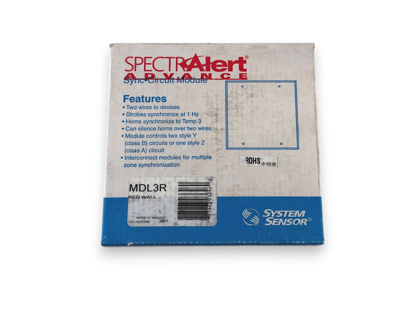 System Sensor MDL3R Fire Alarm Sync Circuit Module Red Wall (NEW IN BOX)