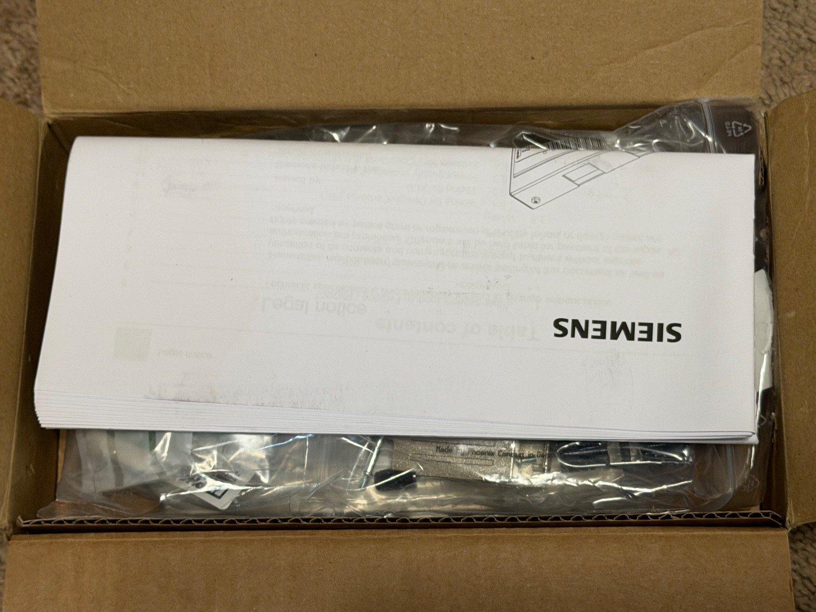 Siemens fire alarm manual and components in open box, new surplus equipment