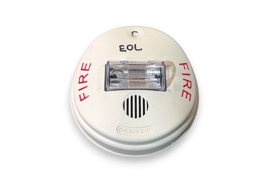 Gentex GCC24CW Fire Alarm Horn Strobe Ceiling White w/ Mounting Plate