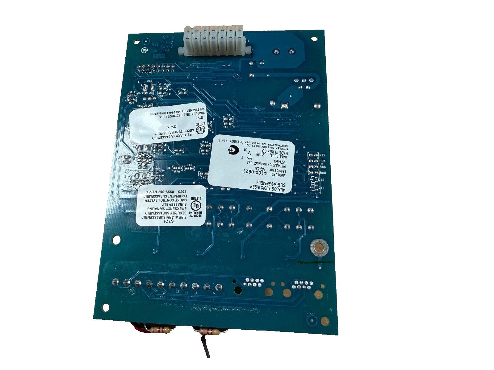 Used fire alarm control panel circuit board with UL listed components and connectors