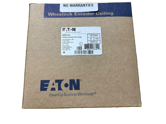 Eaton Wheelock Exceder ceiling mount fire alarm horn strobe, model HSRC-AL, red, 90/95dB