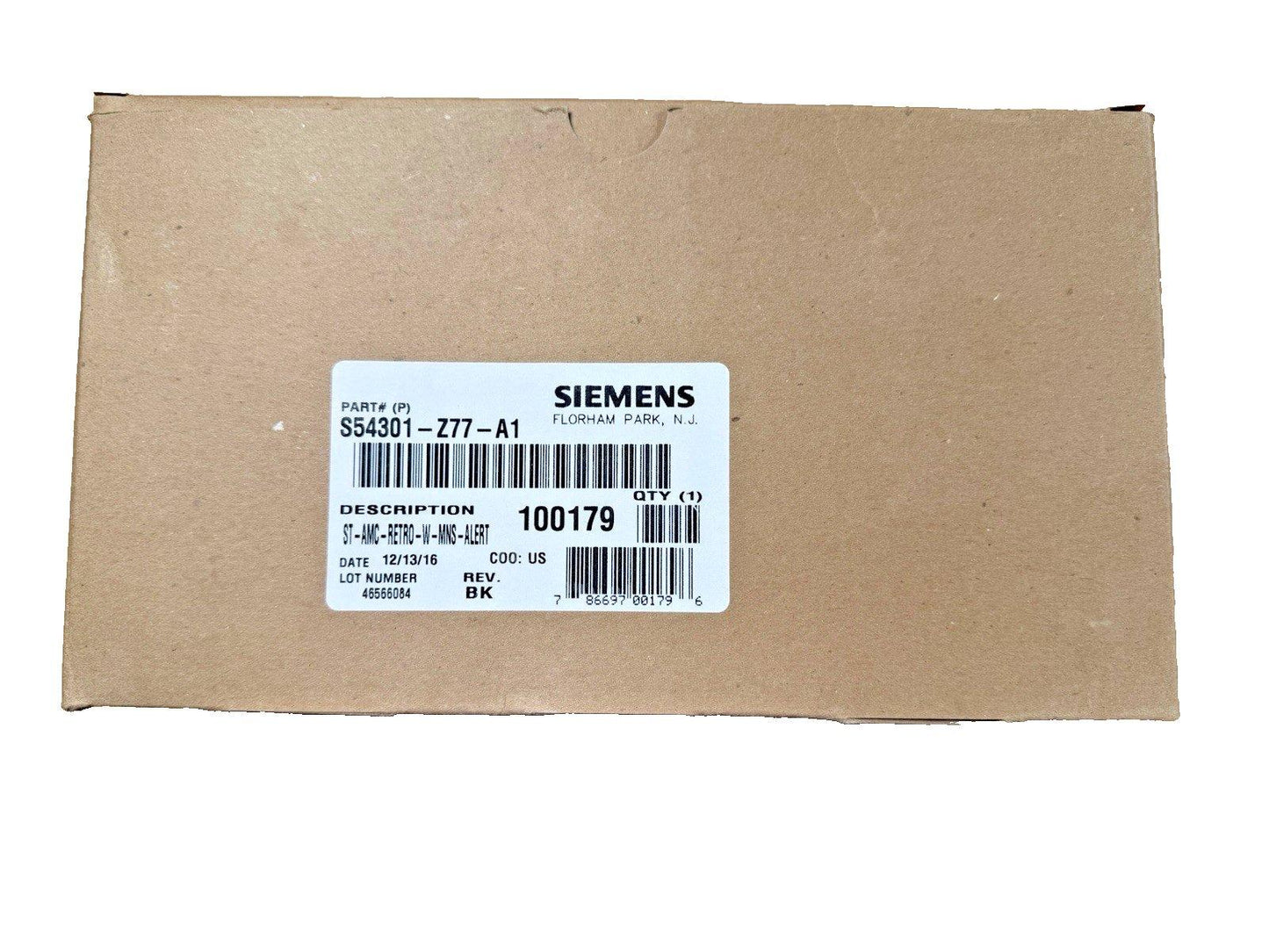 Siemens ST-AMC-RETRO-W-MNS-ALERT S54301-Z77-A1 Alert White Retro (NEW IN BOX)