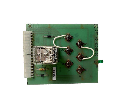 Aromat fire alarm control board with relay, connectors, and terminal screws for fire safety systems