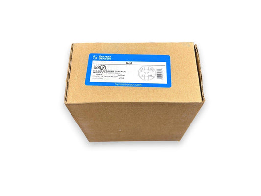 System Sensor SBB CRL red ceiling speaker surface mount back box in original packaging