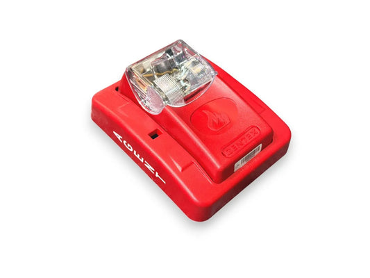 Gentex GES3-24WR Fire Alarm Agent Strobe Wall Red w/ New Mounting Plate Gentex