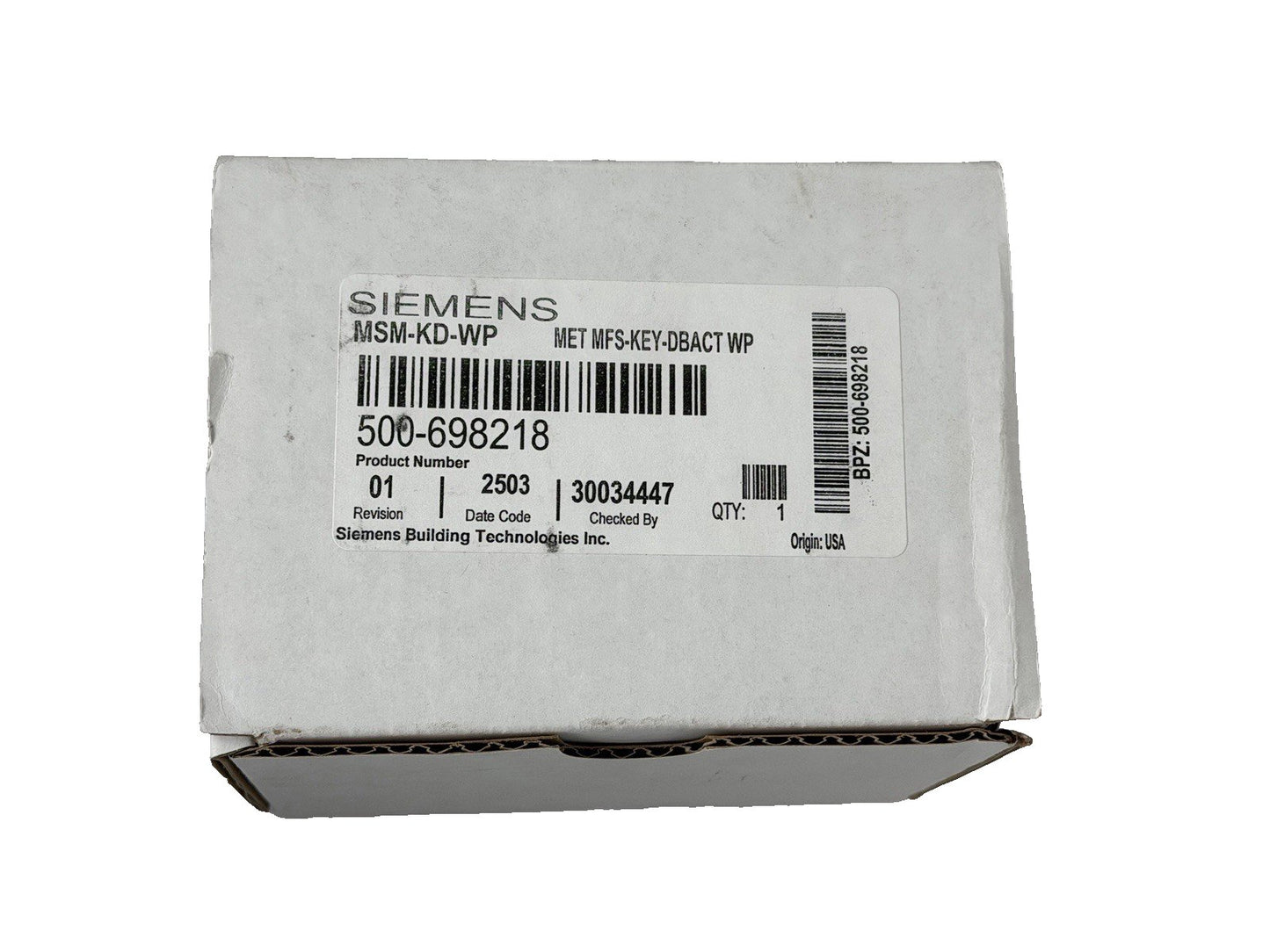 Siemens MSM-KD-WP 500-698218 Fire Alarm Weatherproof Pull Station (NEW IN BOX)