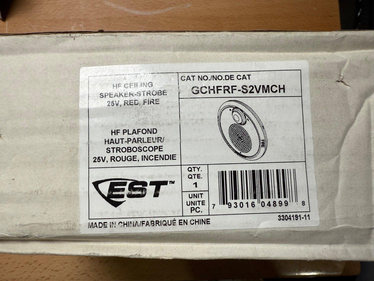 EST Edwards GCHFRF-S2VMCH Fire Alarm Speaker Strobe Ceiling Red (NEW IN BOX)