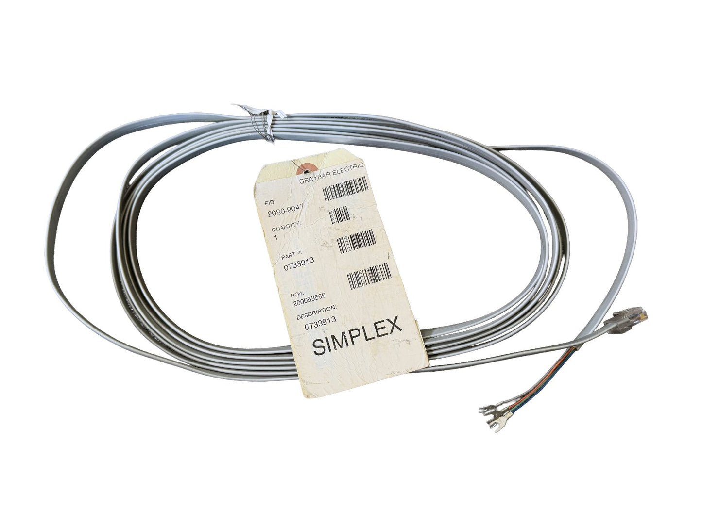 Simplex 2080-9047 Digital Alarm Communicating Transmitter Cable (NEW IN BOX)