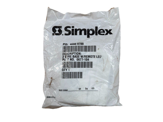 Simplex 4098-9788 Fire Alarm Detector Base (NEW IN BOX)