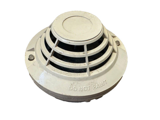 White fire alarm detector with 'DO NOT PAINT' label, used for safety systems