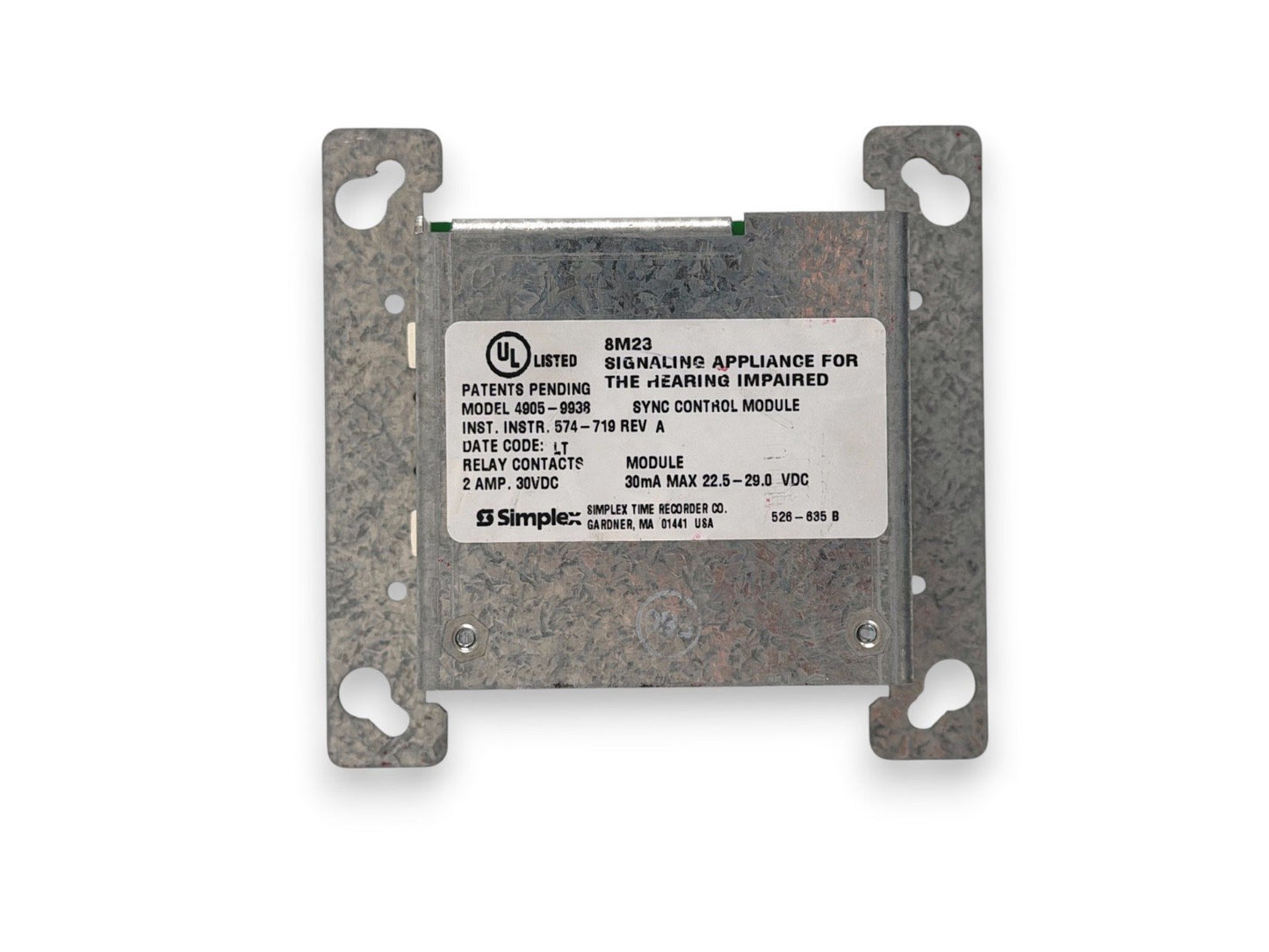 Simplex 4905-9938 Fire Alarm Sync Control Module