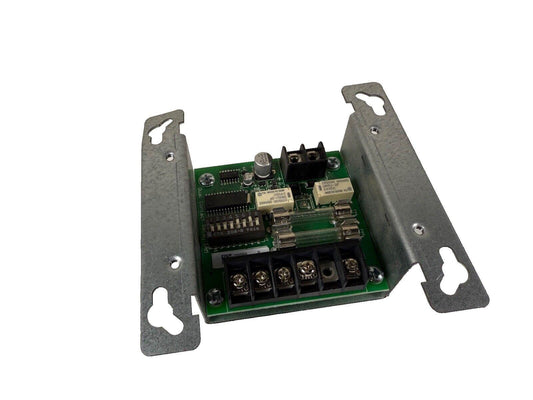 Fire alarm dual contact relay module with terminal connectors and circuit board