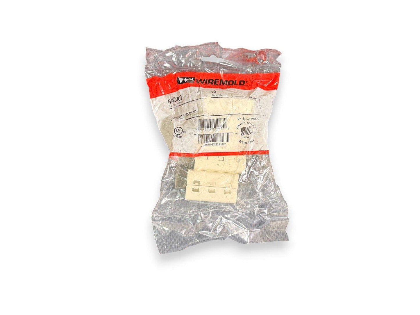 Wiremold NM2003 fire alarm mounting clips in original packaging, UL listed, made in USA