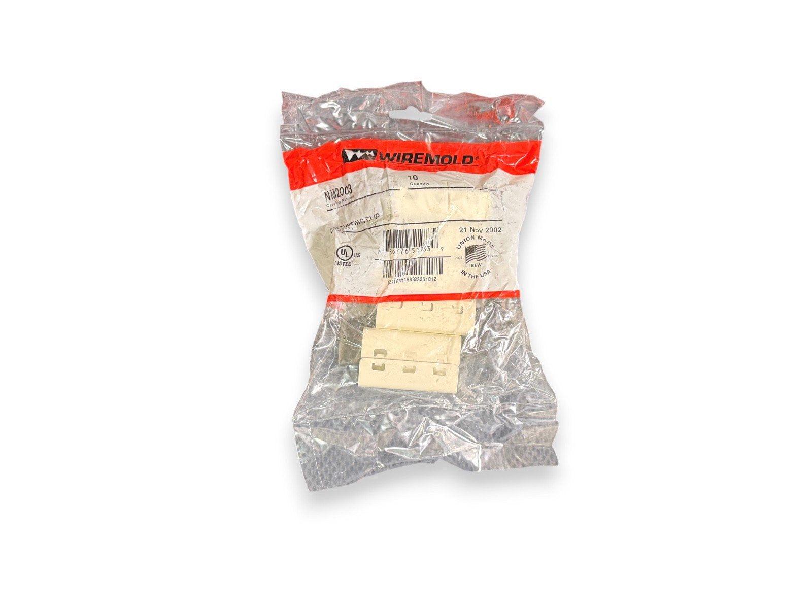 Wiremold NM2003 fire alarm mounting clips in original packaging, UL listed, made in USA