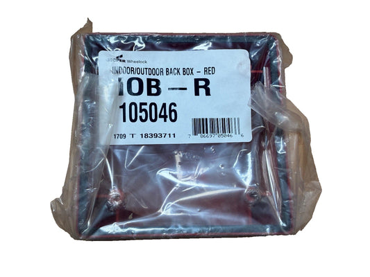 Eaton Wheelock IOB-R Fire Alarm Indoor Outdoor Back Box Red (NEW IN BOX)