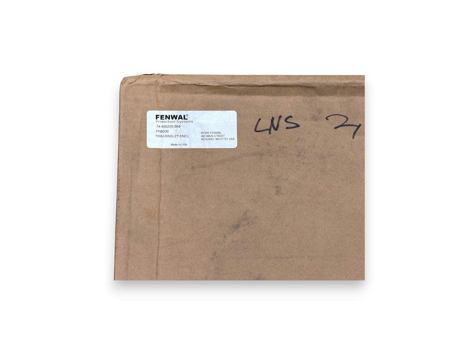 FENWAL fire alarm trim ring enclosure in original packaging, model FN8000, made in USA