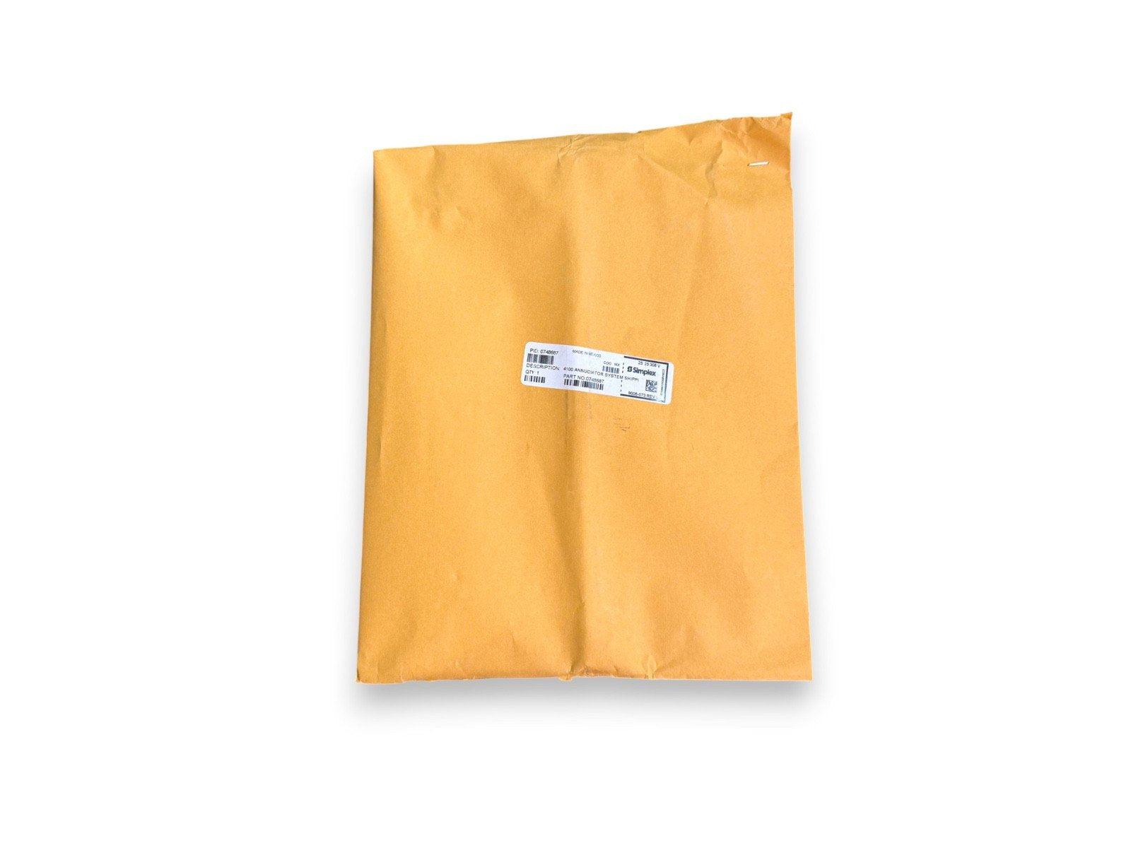 Simplex fire annunciator system switch in sealed brown envelope, new surplus fire alarm equipment