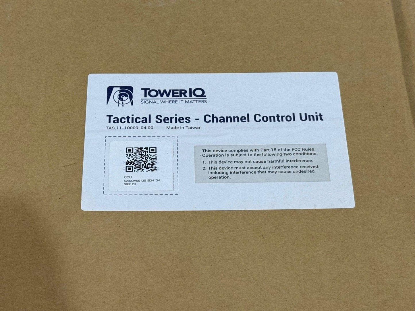TowerIQ TAS.11-10009-04.00 Tactical Series Channel Control Unit (NEW IN BOX)