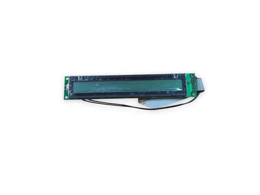 Green LCD display module for fire alarm systems with ribbon cable and circuit board