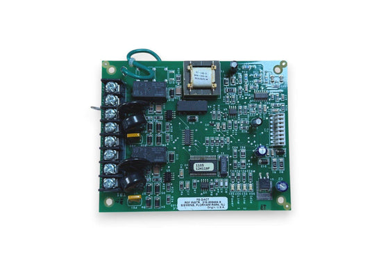 Siemens fire alarm control panel circuit board with terminal blocks and components