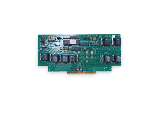 8 PT AUX relay board for fire alarm systems, green PCB with integrated circuits and connectors