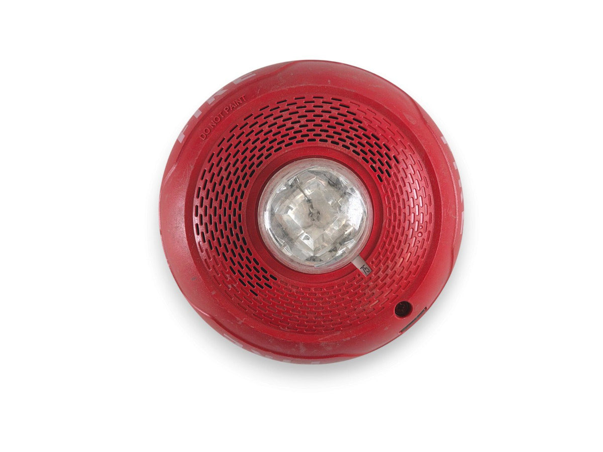 System Sensor SPSCRL Fire Alarm Speaker Strobe Ceiling Red